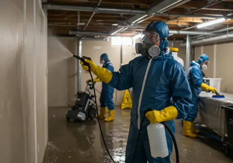 Basement Sanitization and Antimicrobial Treatment process in Bayonet Point, FL